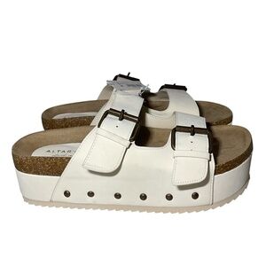 Altar'd State Serenna Ivory Platform Sandals Size 7.5